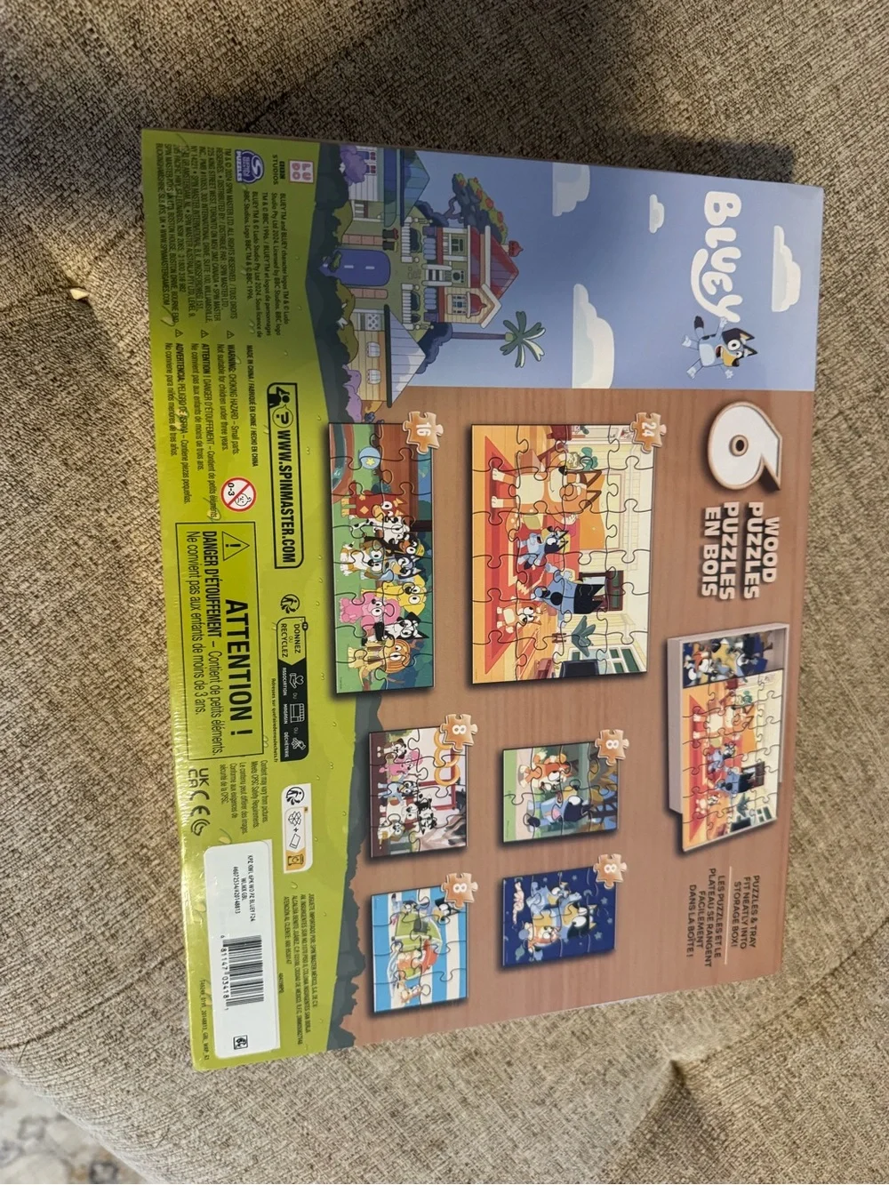 6-Pack Bluey Wood Puzzles Set
